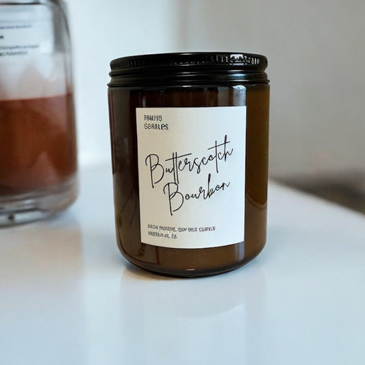 Butterscotch Bourbon- Scented Soy Candle